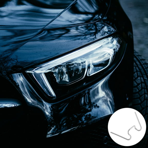 MLINS 2pcs Car Bulb Retaining Spring Clip Vehicle Headlight Clamps Automotive Headlamp Dip Dipped Beam Bulb Hoder Retainers Universal Accessories