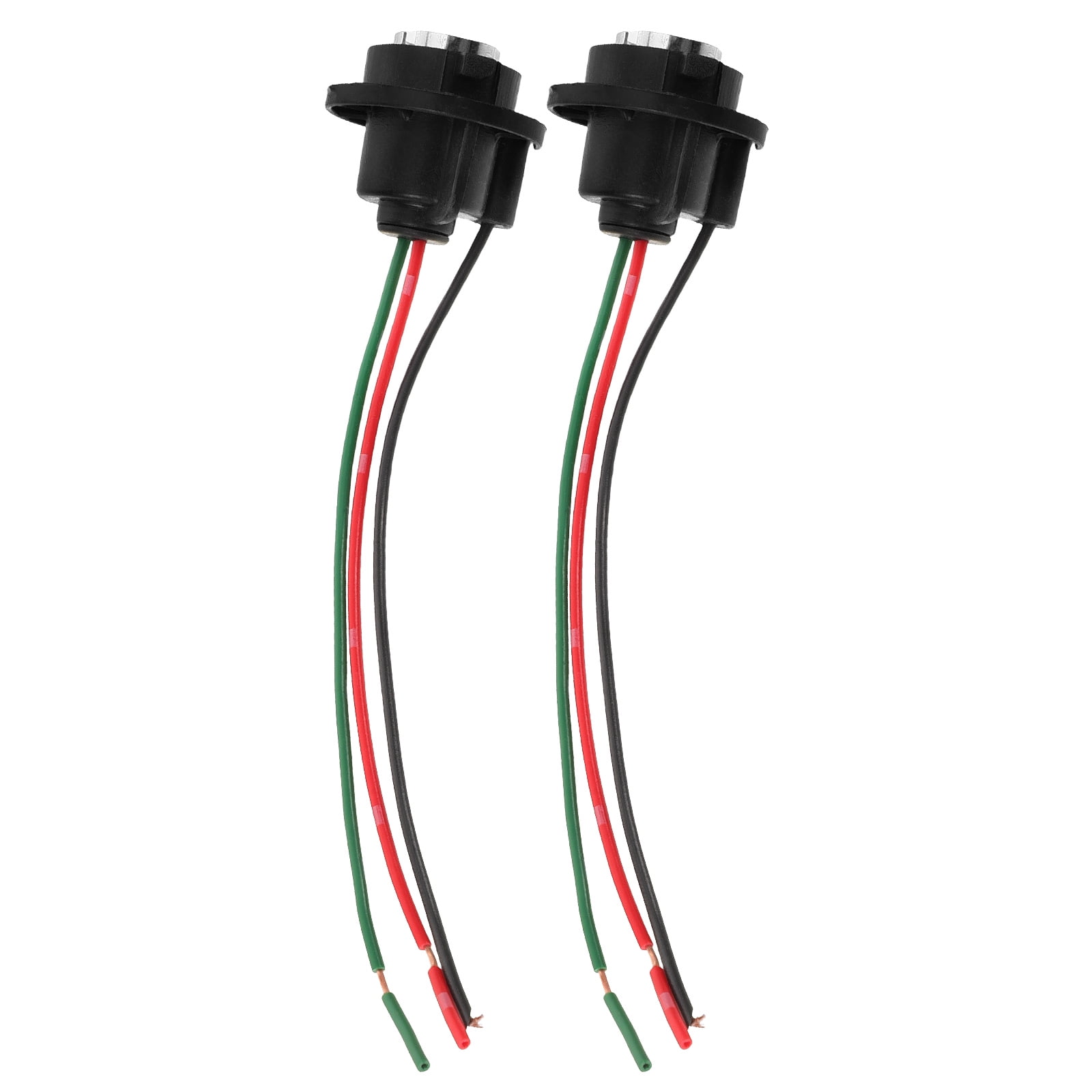 4-Pack 3157 LED Bulb Male Socket Adapters – Pre-Wired 3-Wire Harness Extension Plug For Car Headlights & Turn Signals