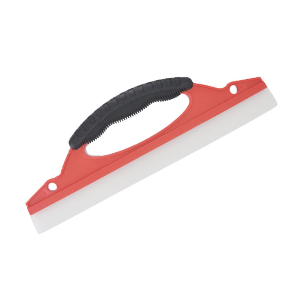 MLINS 2pcs Car Window Squeegee Windscreen Wiper Durable Snow Water Scraper Cleaning Brush for Auto Glass Shower Door (Random Color)
