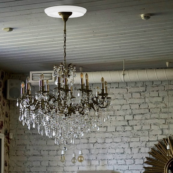 MLINS White Polyurethane Lamp Base for Light Use with Unique Design and Stable Performance 2 Pieces