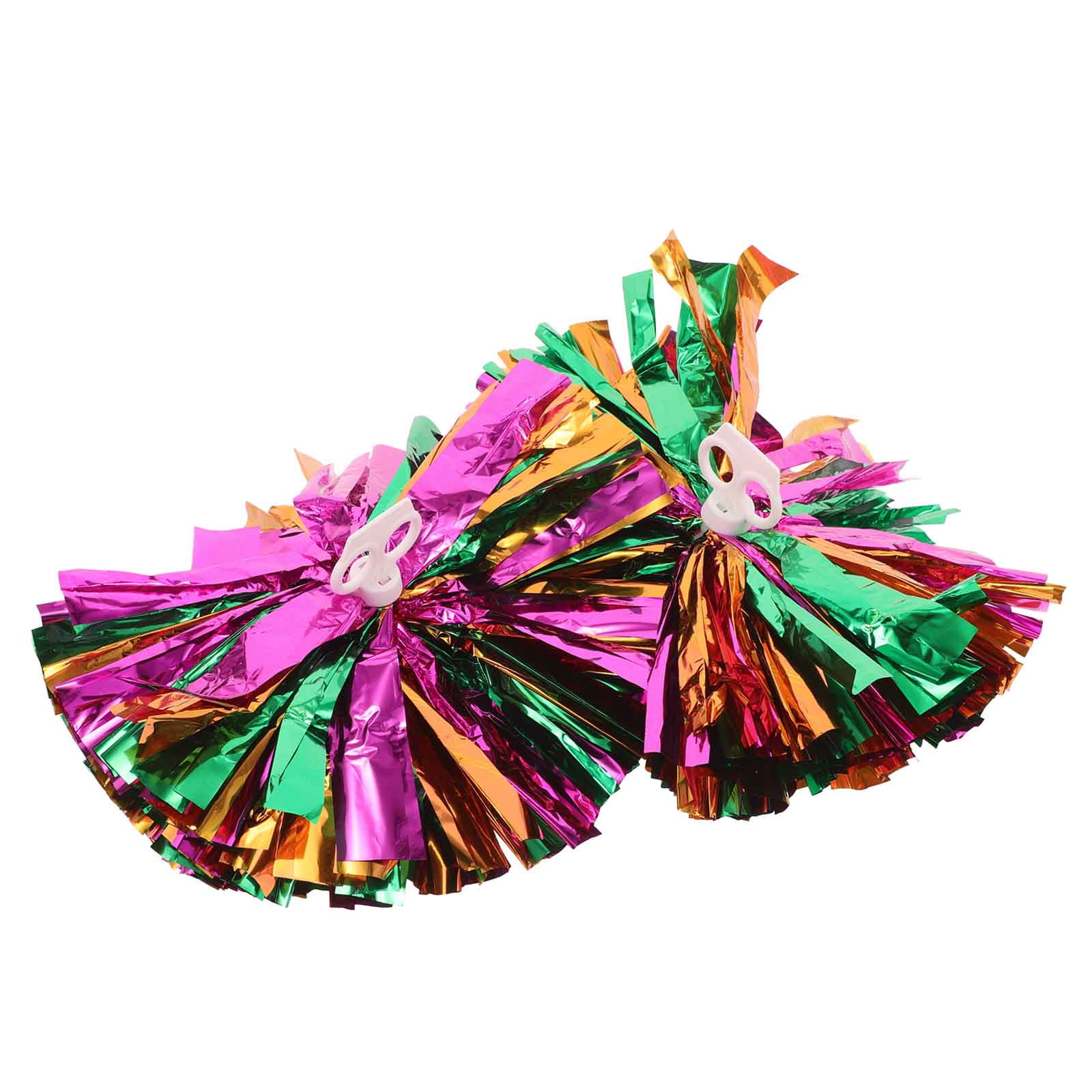 Pompons Cheerleading Métalliques Alomejor - Lot De 2 - Couleur Jaune - Pour Compétitions, Spectacles Et Fêtes