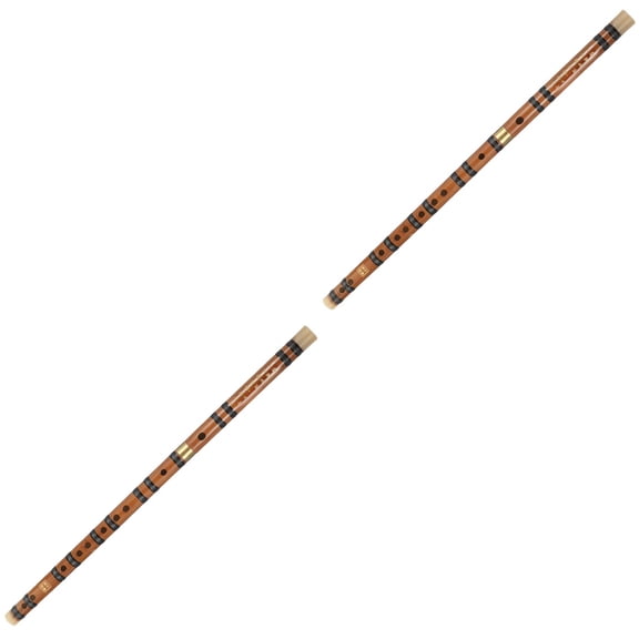 MLINS 2pcs Chinese Style Bamboo Flute Performance Flute for Beginner Student Adult
