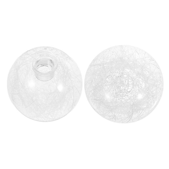 MLINS 2pcs Clear Glass Lamp Shade Globe Light Cover With Screw Thread Ball Replacement For Kitchen Light Floor Lamp Lighting Fixture