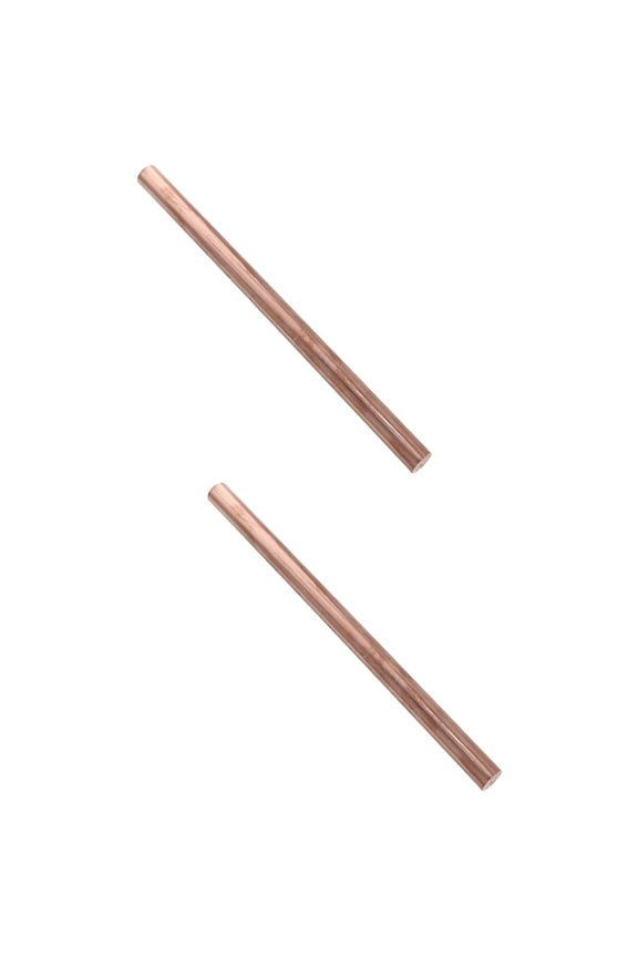 2pcs Copper Rod Diameter 12mm Copper Round Rod Multipurpose Copper Round Bar Rod