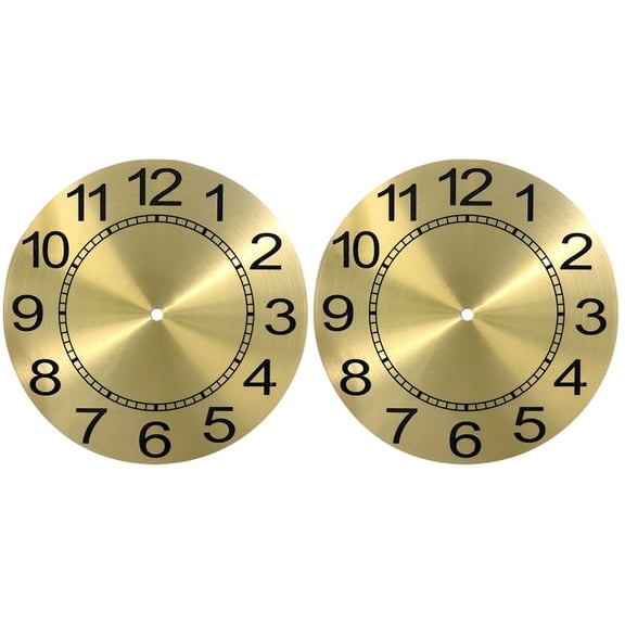 MLINS 2-Pack Clock Dial Replacement, Reusable Round Clock Face for Clock Making, Repair Parts, Easy Install