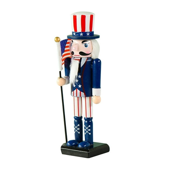 MLINS 2pcs Decorative Independence Day Nutcracker Doll Adorable Decor Party Layout Prop