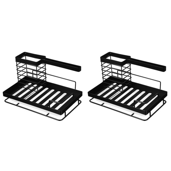 MLINS 2-Pack Kitchen Dish Cloth and Sponge Holder Organizer Rack for Draining, Drying, and Storage