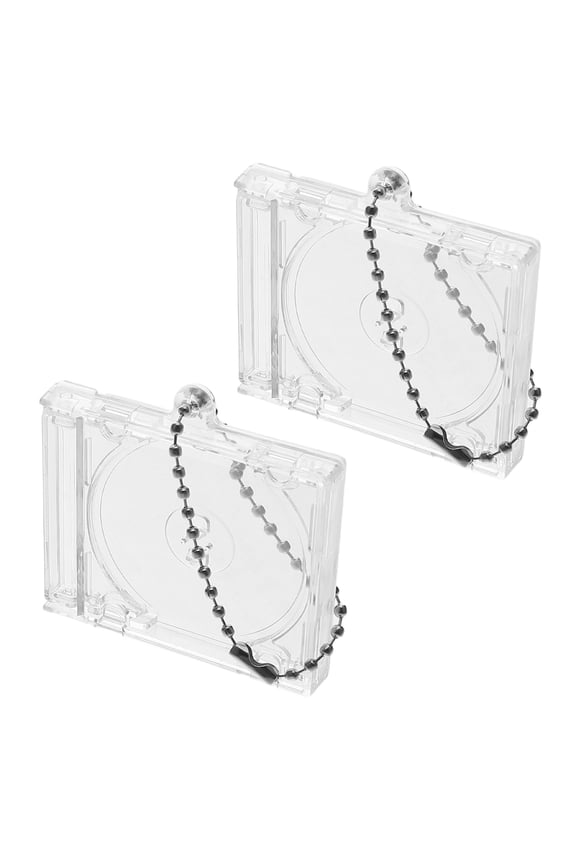 2pcs Diy Keychain Supplies Acrylic Mini Album Keychain Pendant Mini Cd Fan Item Keychain Decoration Cd Fan Mini Cd Accessory Mini Cd Keepsake Mini Cd Charm