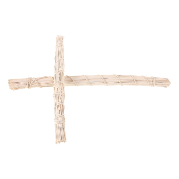 MLINS 2pcs Diy Woven Rattan Crosses For Easter And Spring Decorations Easter Rattan Cross Wreath For Outdoor Garden Decoration