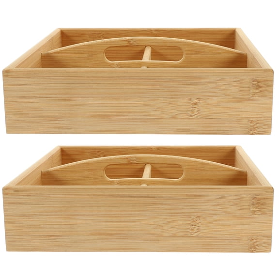TEHAUX Appetizer Serving Case Brown 2Pack 9.8X2.6In