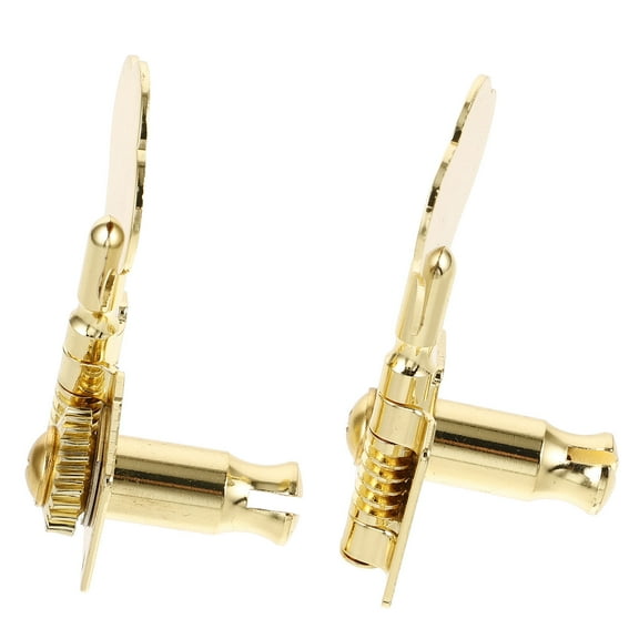 Golden Zinc Alloy Guitar Tuners with Locking System for Reliable Stability and Fine Tuning 2 Pcs