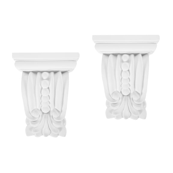 MLINS 2pcs European Corbels Gypsum Imitation Corbels Carved Decorative Corbels Home Decor
