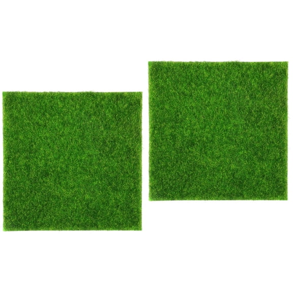 MLINS 2pcs False Garden Grass Lawn Mini Fake Lawn Realistic Artificial Fairy Garden Lawn