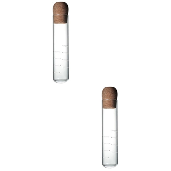 MLINS 2-Pack Glass Tea Infuser Set with Wooden Lid, Glass Tea Strainer and Diffuser for Loose Leaf Tea Brewing