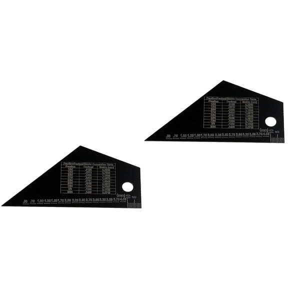 MLINS 2pcs Guitar Guitar String Action Gauge Measuring Ruler Neck Inspection Ruler