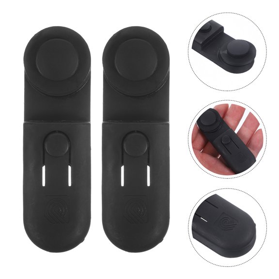 YUYUETIME 2Pcs Black Guitar Strap Lock Set Durable Anti Falling Peg for Guitar and Bass Stability