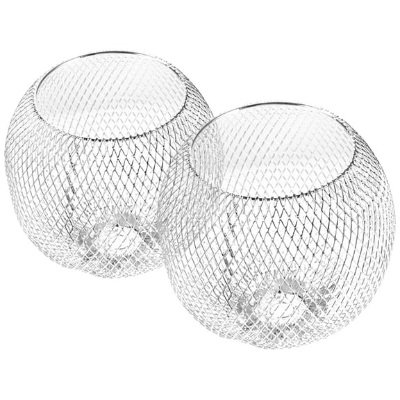 MLINS 2pcs Handwoven Metal Cage Lampshade Wire Pendant Lamp Shade Decorative Iron Light Bulb Cover Home Lighting Accessories Modern Ceiling Light Shade