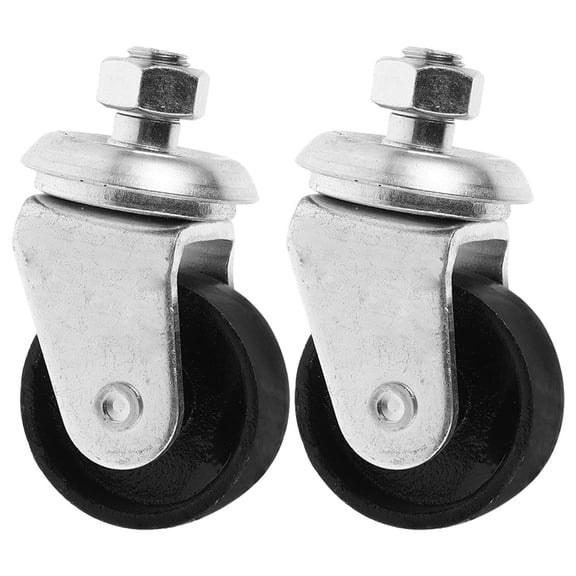 MLINS 2pcs Heavy Duty Floor Jack Swivel Casters 4 Ton Capacity 360 Degree Swivel Wheels With Threaded Rod For Industrial Applications