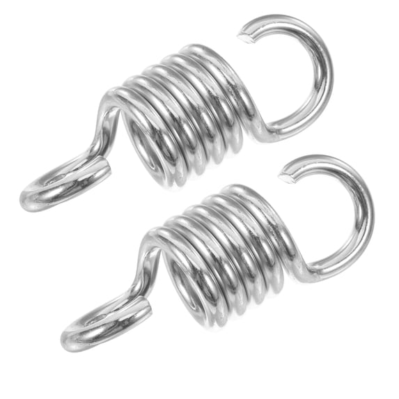 MLINS 2pcs Heavy Duty Hammock Chair Spring Hook Stainless Steel Suspension Hangers For Porch Swings Ceiling Mount Kit For Patio Swing