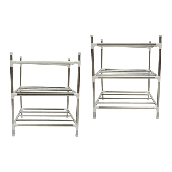 MLINS 2pcs Kitchen Rack Stainless Steel Pot Rack Household Pot Organizer Kitchen Accessory
