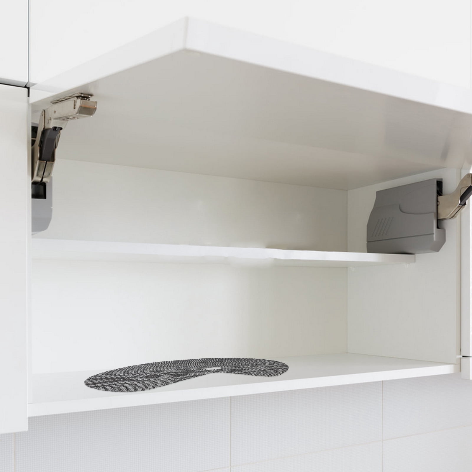 2-Pack Non-Adhesive Lazy Susan Shelf Liners, 31-inch Diameter, Black Anti-Slip Kitchen Cabinet Liners