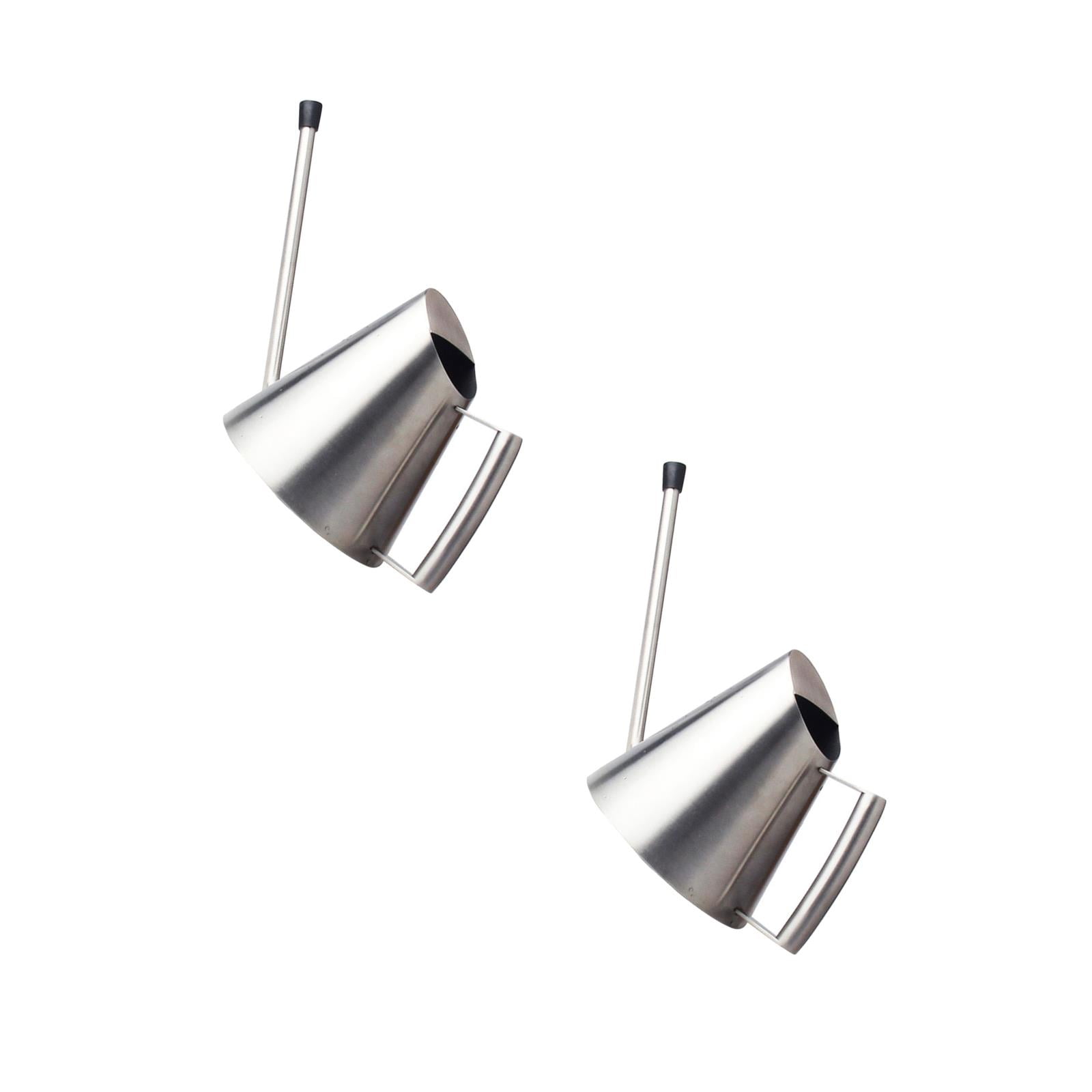 MLINS 2pcs Long Spout Watering Can Stainless Steel Water Can Pot Metal Gardening Sprinkler Watering Bucket for House Plants Succulents Flowers 400ml