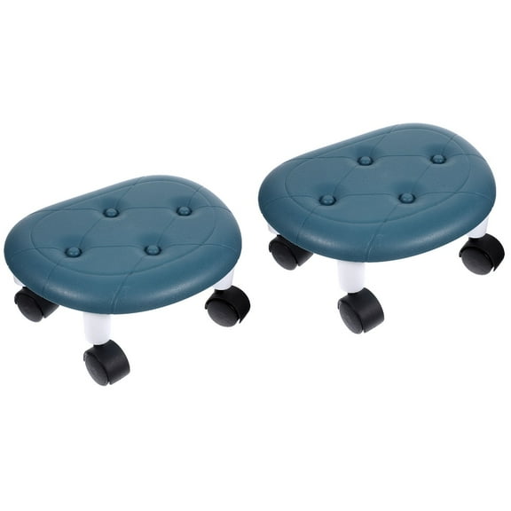 MLINS 2pcs Low Rolling Seat Low Roller Seat Pulley Wheel Stool Small Low Stool Multi-functional Shoe Stool