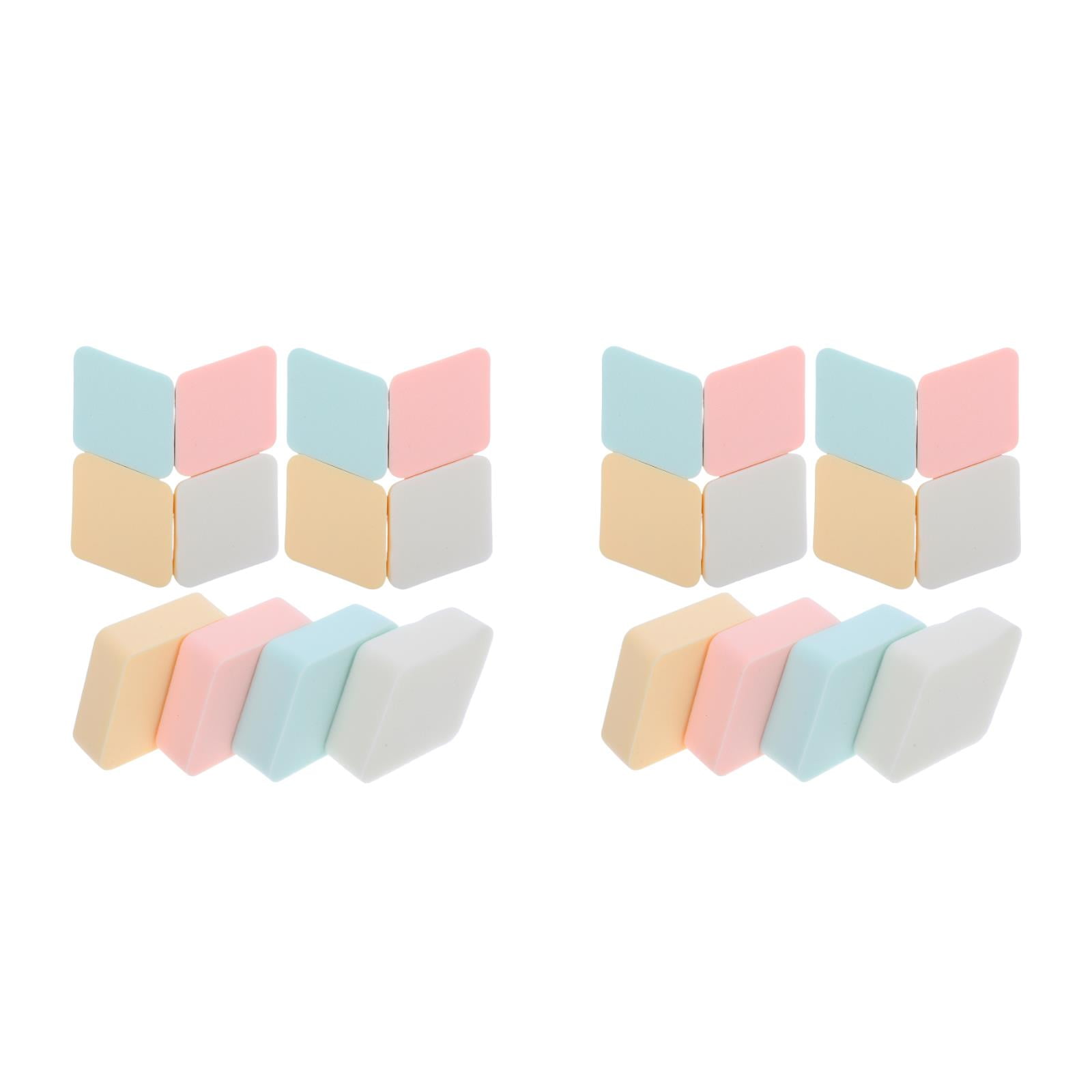 MLINS 2pcs Makeup Sponge Applicator Wedges: 12pcs Foundation Blush Eye Shadow Blending Smoothing Tool for Girl