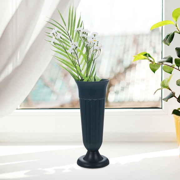 MLINS HOMEMAXS 2pcs Urn Planter Memorial Vase for Cemetery Grave Flower Holder and Graveyard Flower Container
