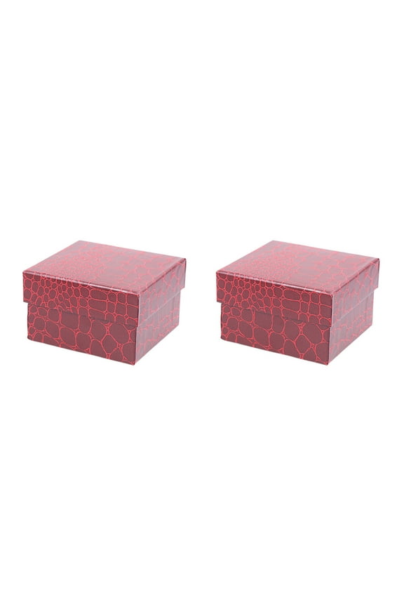 Watch Display Case Watch Display Box Red Pu 2Set