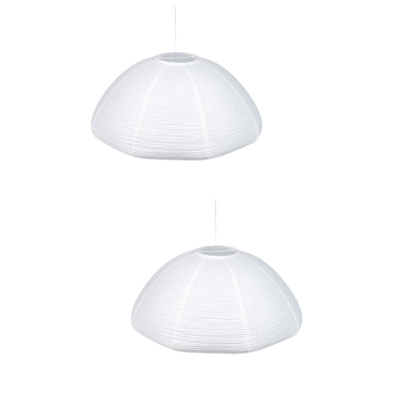 MLINS 2pcs Paper Lampshade White Minimalist Modern Contemporary Paper Shade Shade for Modern Room Hotel Decor ( 19. 65X19. 65X19. 65in )