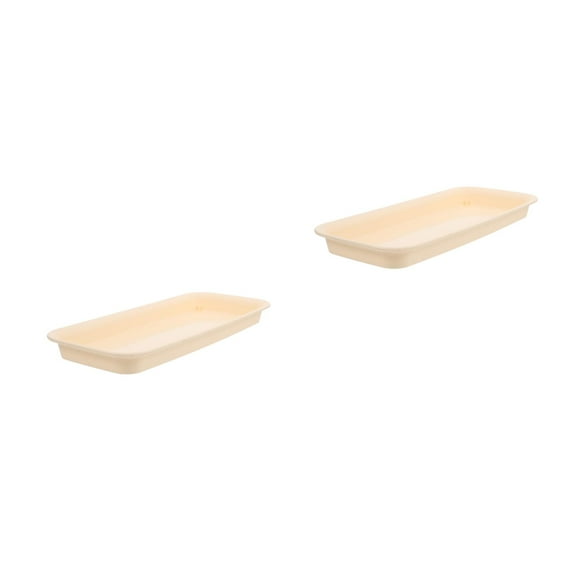 MLINS 2pcs Plant Saucer Plant Pot Tray Drain Tray For Plants Drip Tray For Potted Plants Plant Tray Rectangular Rectangle Drip Tray For Plants