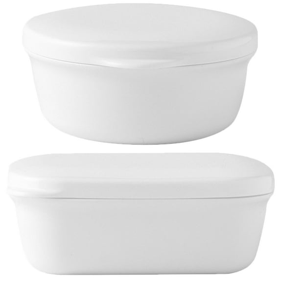 Milisten Travel Soap Case Travel Soap Dish White Plastic 2Pcs