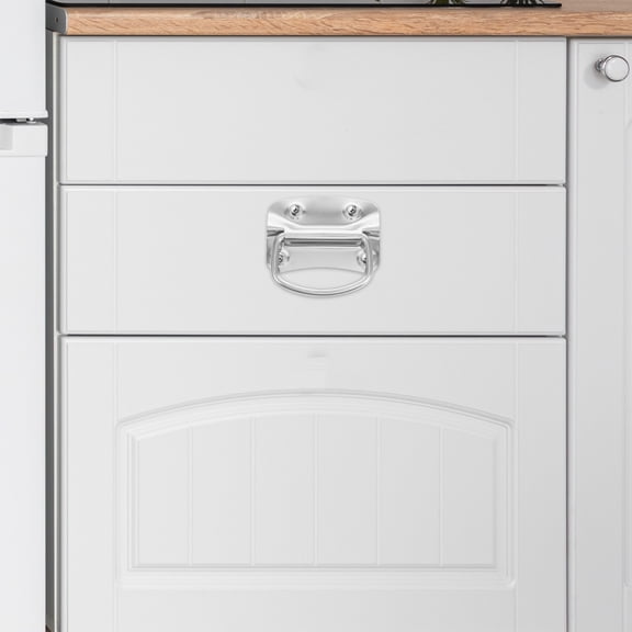 MLINS 2pcs Pull Ring Handle Toolbox Lifting Door Case Chest Pull Handles Stainless Steel Chest Handles Industrial Equipment Box Pull Handle