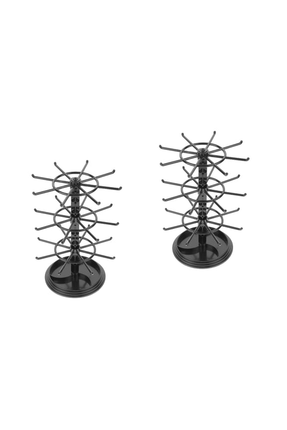 2pcs Rotating Earring Holder Organizer 3-layer Earring Display Holder Organizer