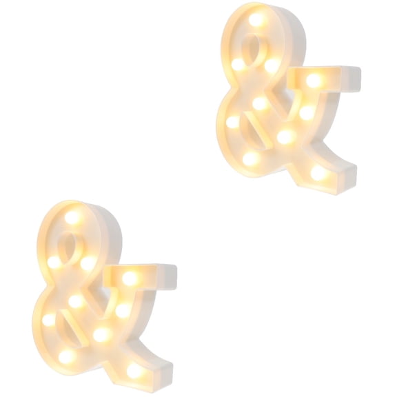 MLINS 2pcs & Shape LED Light Table Lamp LED Decorative Lamp for Wedding Birthday Party