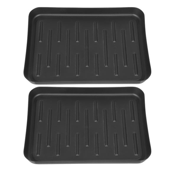 Milisten 2-Pack Plastic Boot Tray for Home Floor , Entryway and Hallway Shoe Organizer Mat