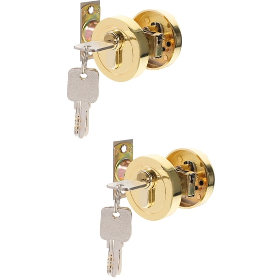 MLINS 2pcs Single Cylinder Deadbolt Zinc Alloy Keyed Door Lock Bedroom Door Deadbolt Lock
