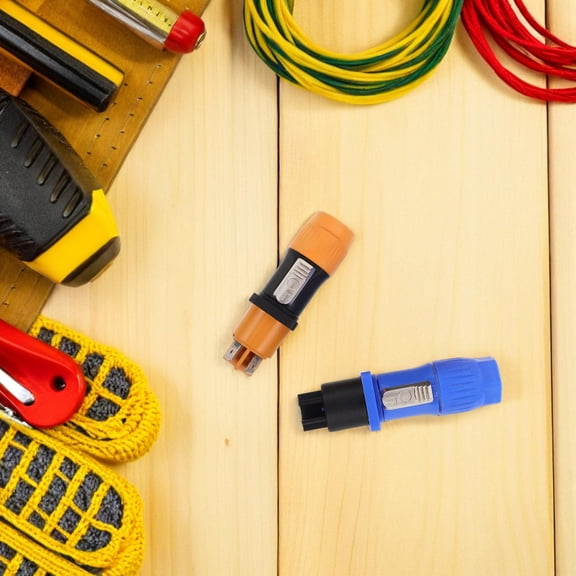 MLINS 2pcs Splashproof 3-Pin Aviation Plug Connector For Stage Lighting And Audio Equipment Heavy-Duty Aviation Connector For Outdoor Events Speaker Supply And Industrial Wiring