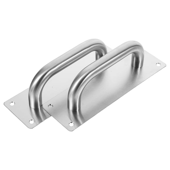 MLINS 2pcs Stainless Steel Door Push Plates Pull And Push Plate Hardware Set For Front Back Door Restaurant Mark High Traffic Area
