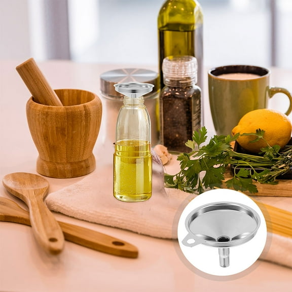MLINS 2pcs Stainless Steel Small Funnels For Kitchen And Lab Use Mini Funnels For Liquid And Powder Transfer For Oil And Coffee