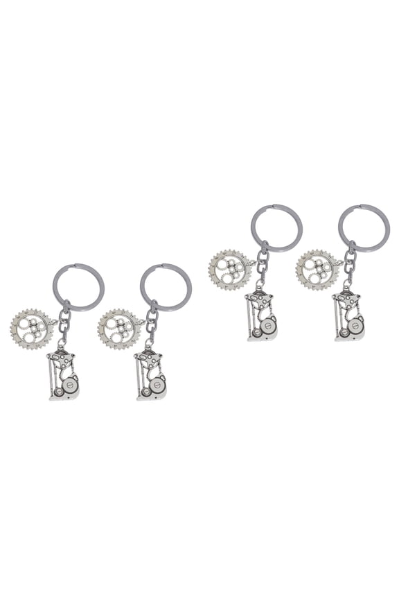 2pcs Steampunk Era Keychains Creative Punk Key Rings Metal Pendant Key Holder Craft Ornaments for Car Key Bag Decor