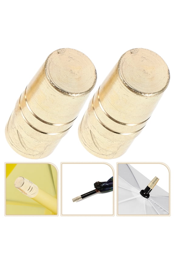 2pcs Stick Umbrella Parts Replacement Waterproof Umbrella End Caps Elegant And Stylish Umbrella Top Plugs For Outdoor Use And Repairing Umbrella Tips