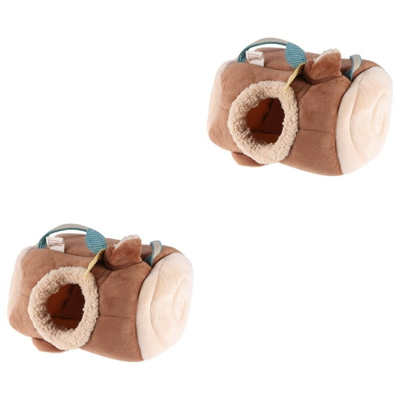 MLINS 2pcs Stump Hanging Guinea Pig Hamster Squirrel Bed Hammock for Cage Small Animal Rabbit Chinchilla Bed House for Rat Hedgehog Snuggle Sack