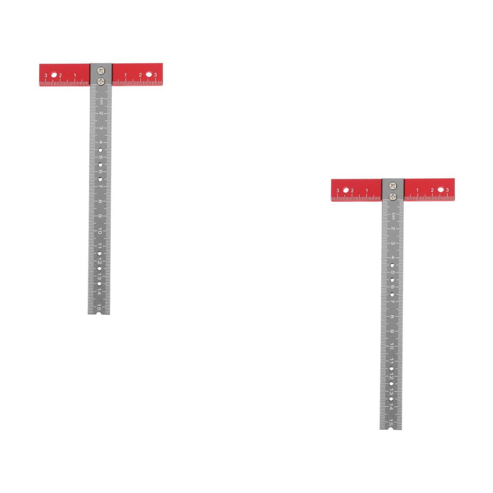 MLINS 2pcs T Square Ruler Measuring Ruler Aluminum Alloy Ruler ...