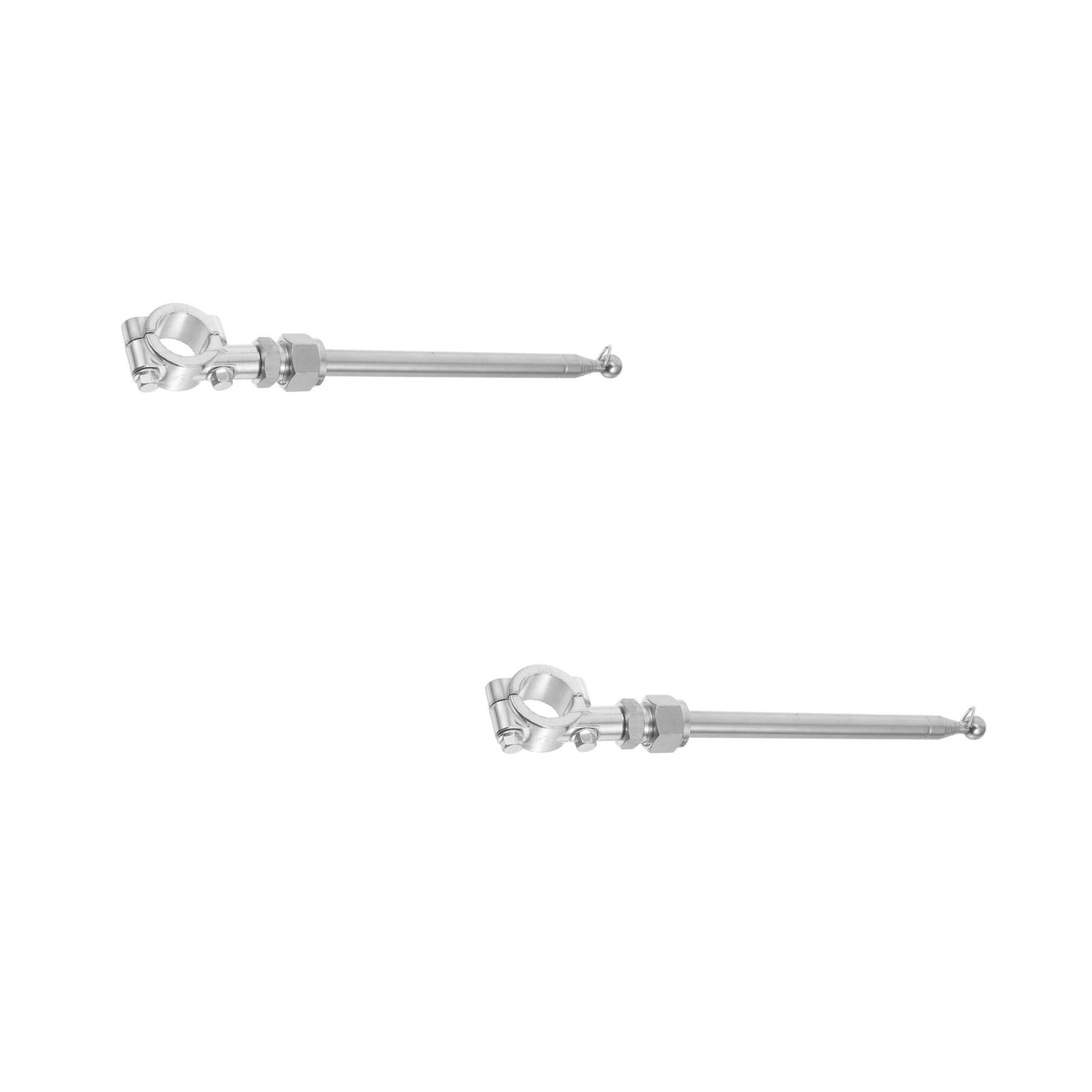 MLINS 2pcs Telescoping Antenna For Dirt Bike Flag Holder Adjustable Stainless Steel Motorcycle Flagpole Bracket Motorcycle Adjustable Flagpole Mount