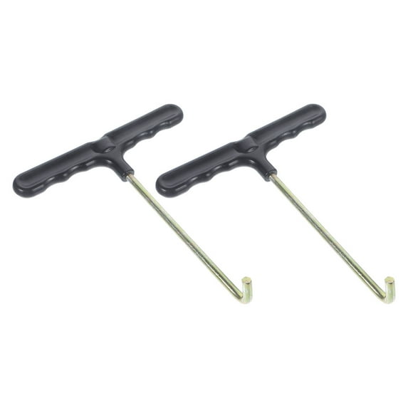 DINHEAROM T Hook Spring Pull Tool Trampoline Spring Tensioning Tool Plastic Black 2Pcs