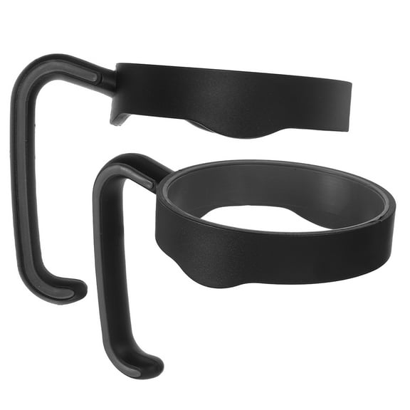 MLINS 2pcs Tumbler Handle Anti Slip Travel Mug Grip Cup Holder for Vacuum Insulated Tumblers Suitable for More 20 Ounce Tumbler Mugs Accessories Black