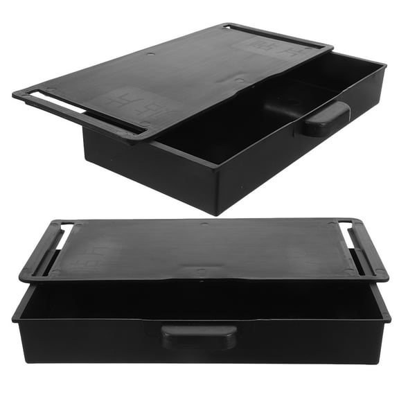 MLINS 2pcs Under Desk Drawer Organizer Slide Out Pencil Holder Desk Drawer Attachment Plastic Desk Accessories Workspace Organizer