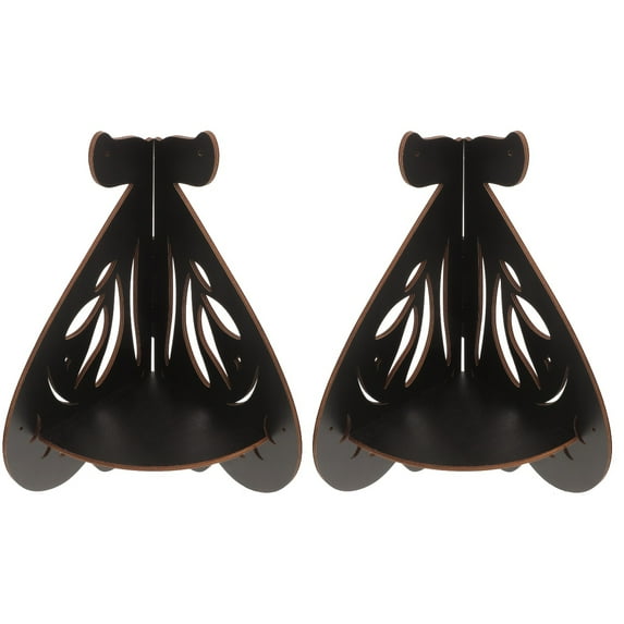 MLINS 2pcs Wall Corner Shelf Wood Floating Shelves Wall Art Decorative Corner Storage Display Rack